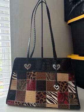 Brighton Collectibles 2000 Patchwork Animal Print Tote Rare bag #27 of 500 made